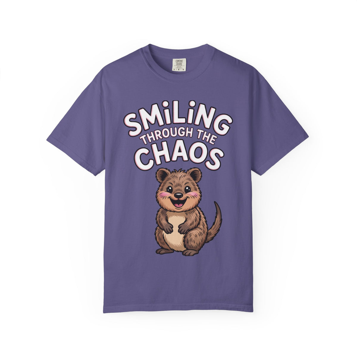Smiling Through The Chaos Quokka Shirt, Funny Quokka T-Shirt, Cute Smiling Animal Tee, Positive Vibes Shirt, Quokka Lover Gift
