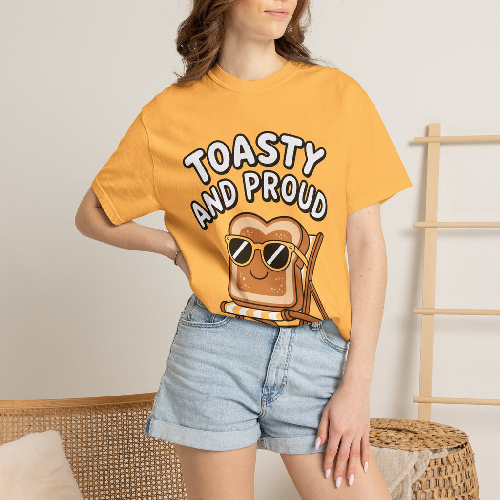 Toasty And Proud Bread Shirt, Funny Toast Sunglasses T-Shirt, Cute Beach Chair Bread Tee, Summer Vacation Gift