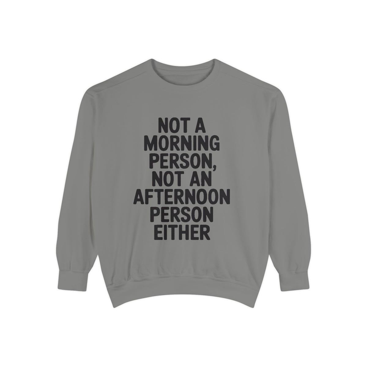Not A Morning Person Sweatshirt, Funny Sarcastic Crewneck, Anti Morning Afternoon Person Shirt, Introvert Humor Gift