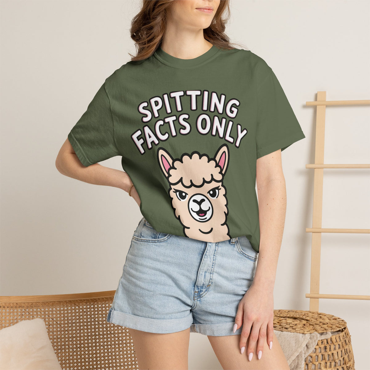 Funny Alpaca Shirt, Spitting Facts Only T-Shirt, Sassy Alpaca Tee, Cute Alpaca Lover Gift, Funny Animal Graphic Shirt