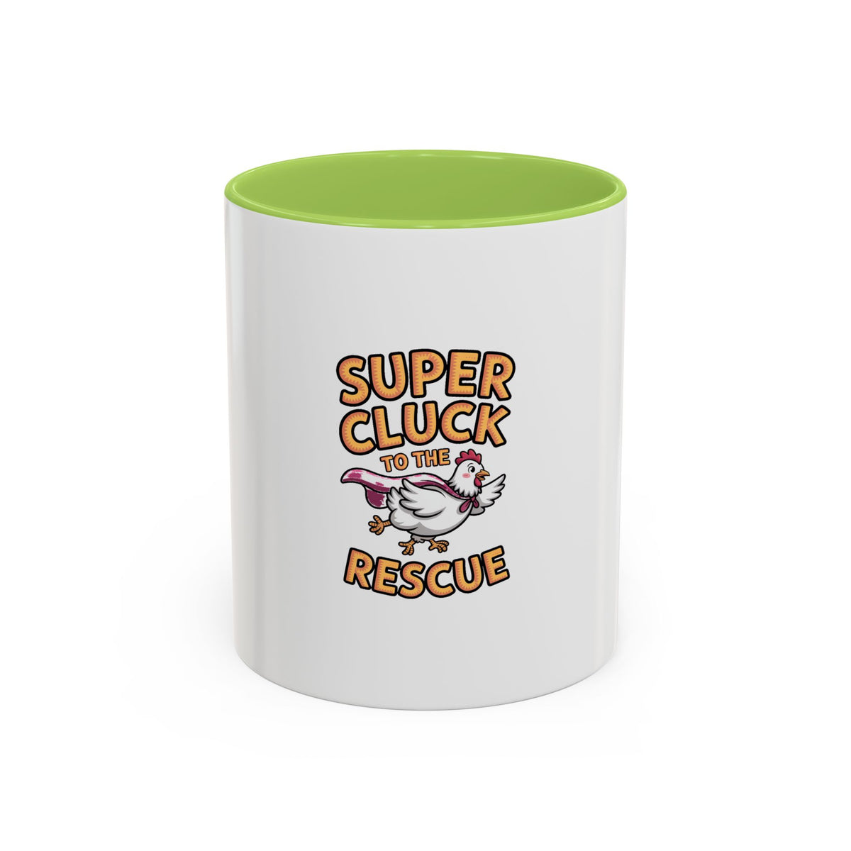 Funny Chicken Superhero Mug, Super Cluck To The Rescue Coffee Mug, Cute Chicken Lover Gift, Farm Animal Mug for Chicken Mom