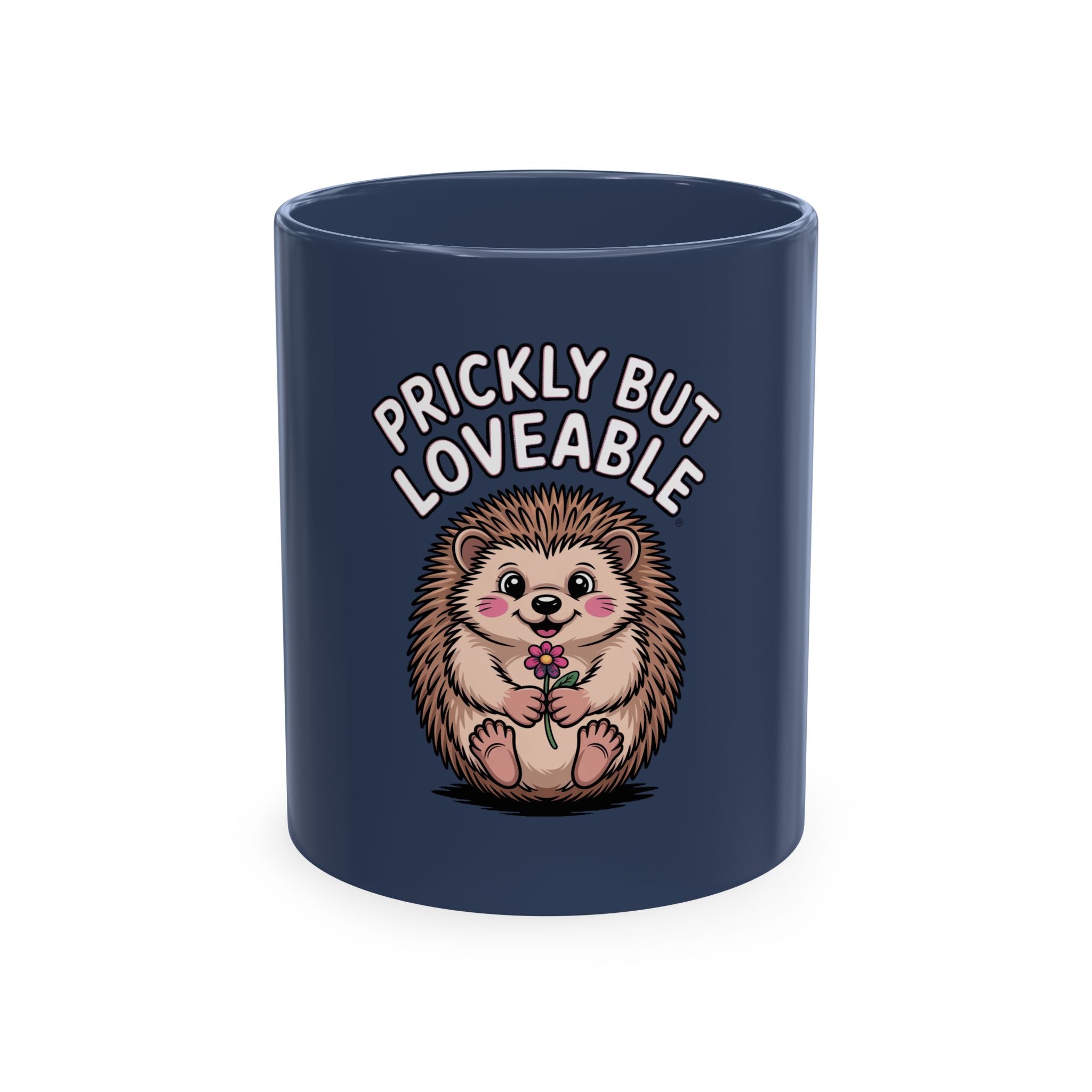 Prickly But Loveable Hedgehog Mug, Cute Hedgehog Coffee Cup, Funny Animal Lover Gift, Hedgehog Lover Present