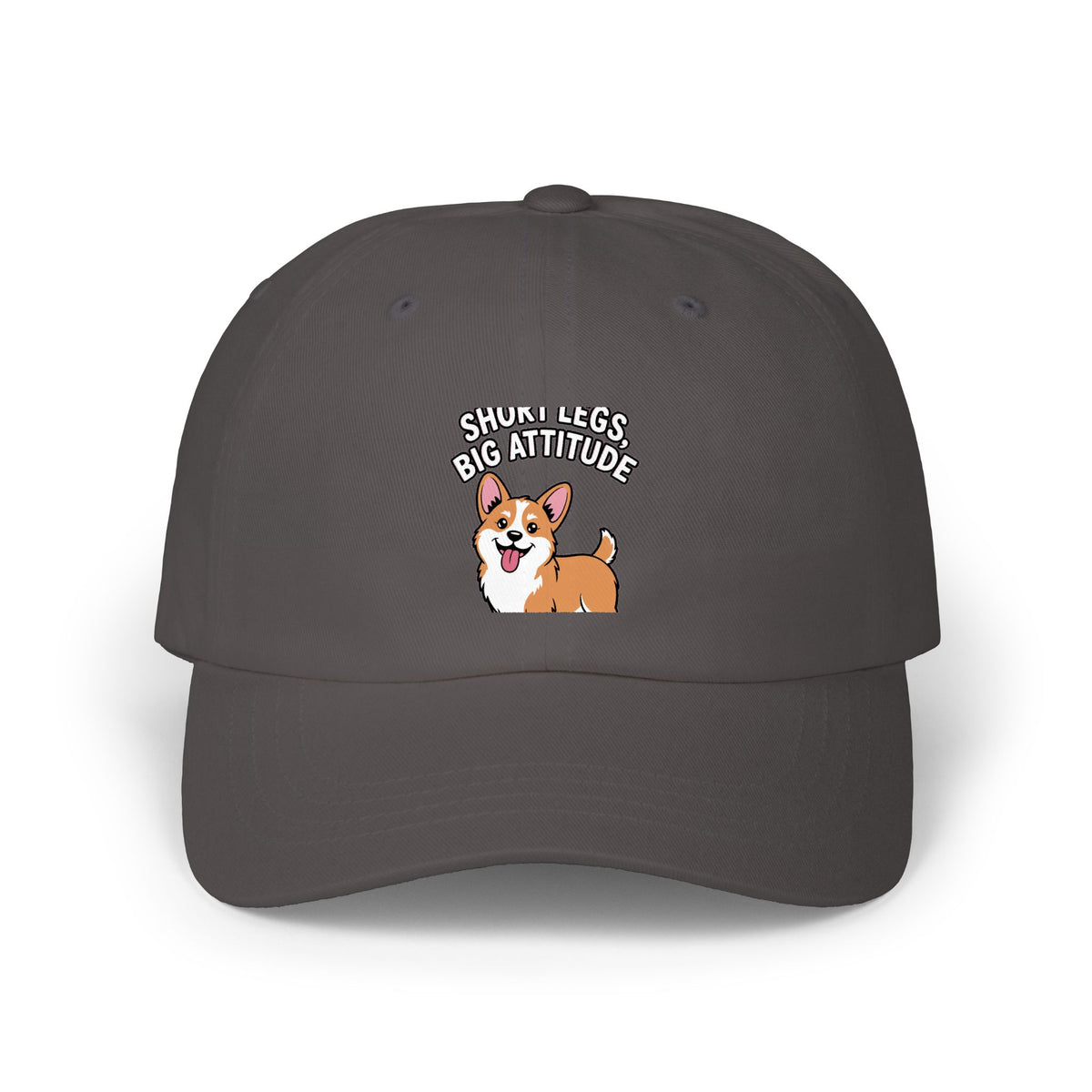 Short Legs Big Attitude Corgi Dad Cap, Funny Corgi Embroidered Hat, Cute Dog Lover Gift, Corgi Owner Cap, Unstructured 6-Panel Hat