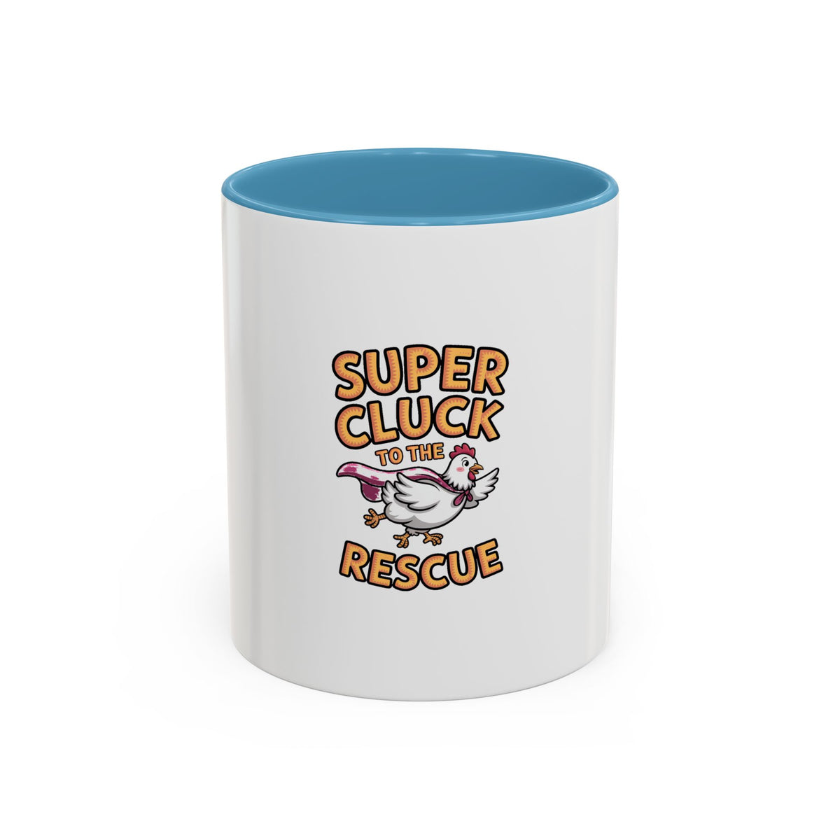 Funny Chicken Superhero Mug, Super Cluck To The Rescue Coffee Mug, Cute Chicken Lover Gift, Farm Animal Mug for Chicken Mom