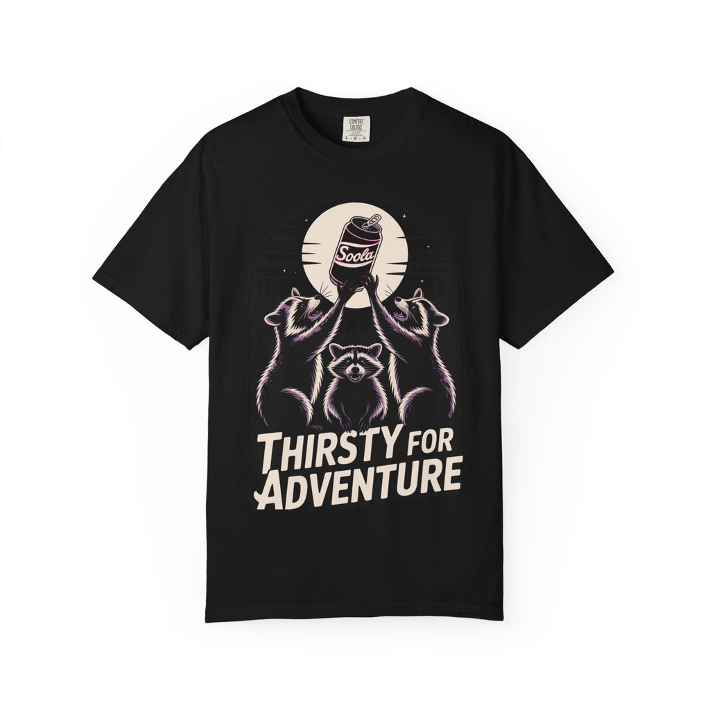 Thirsty For Adventure Raccoons Shirt, Funny Vintage Raccoon T-Shirt, Retro Soda Poster Tee, Camping Gift