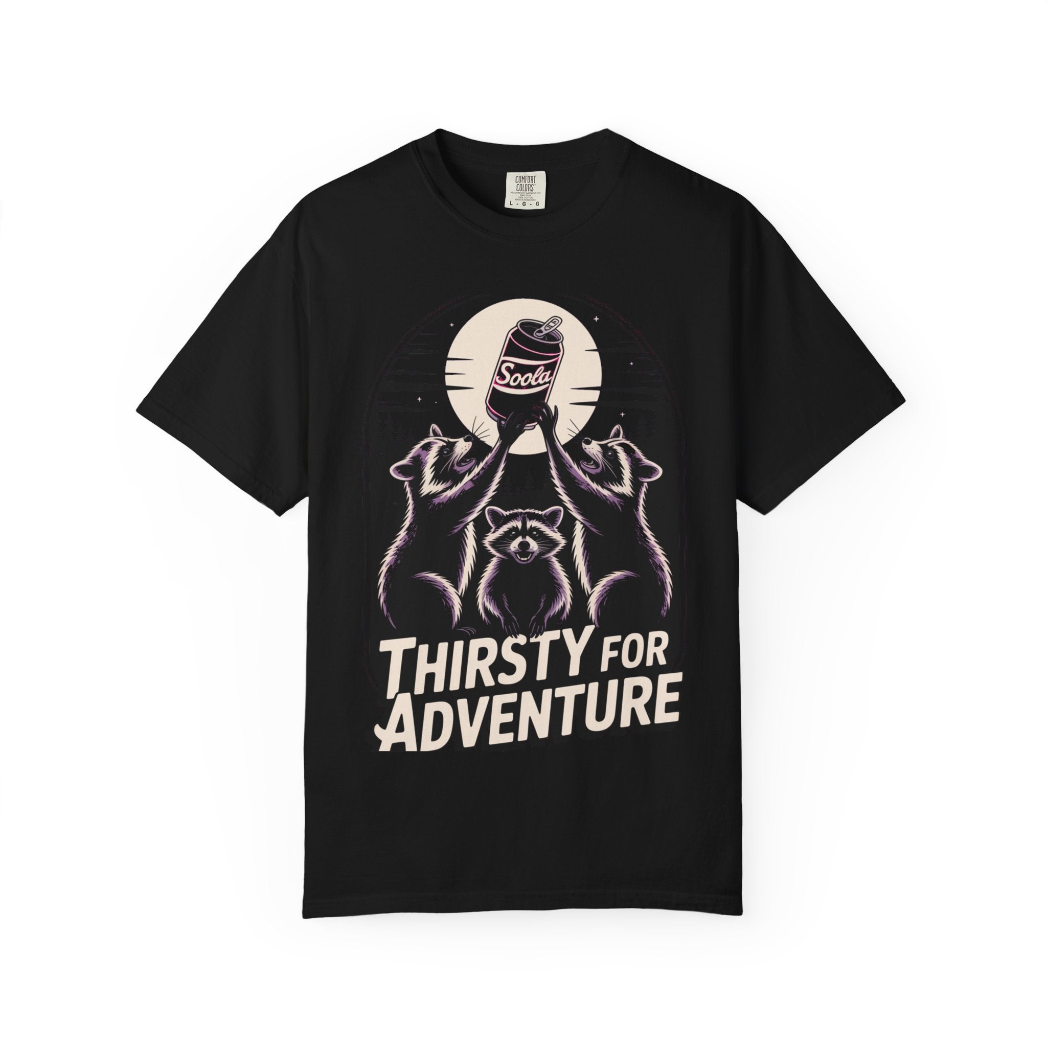 Thirsty For Adventure Raccoons Shirt, Funny Vintage Raccoon T-Shirt, Retro Soda Poster Tee, Camping Gift