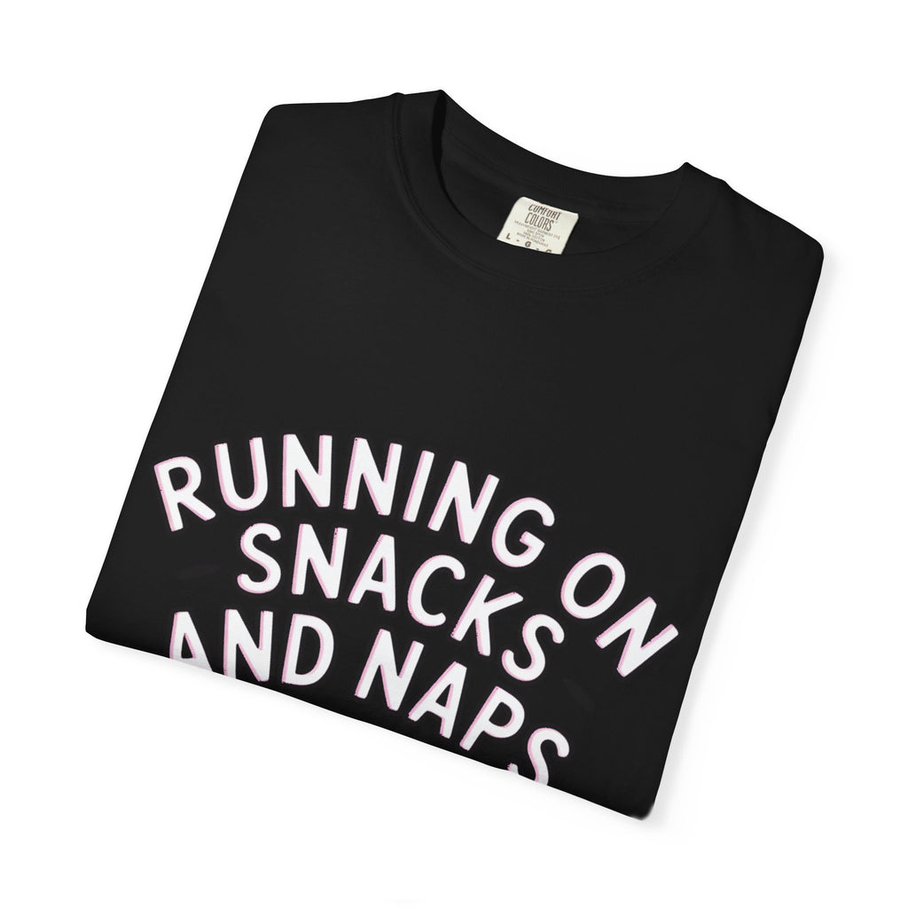 Funny Pug Shirt, Running On Snacks And Naps T-Shirt, Cute Pug Lover Gift, Napping Dog Tee, Lazy Dog Graphic Shirt
