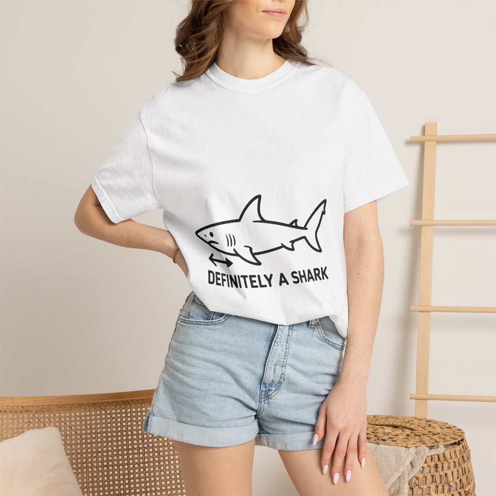 Definitely A Shark Diagram Shirt, Funny Deadpan Meme Tee, Sarcastic Textbook Diagram T-Shirt, Shark Lover Gift
