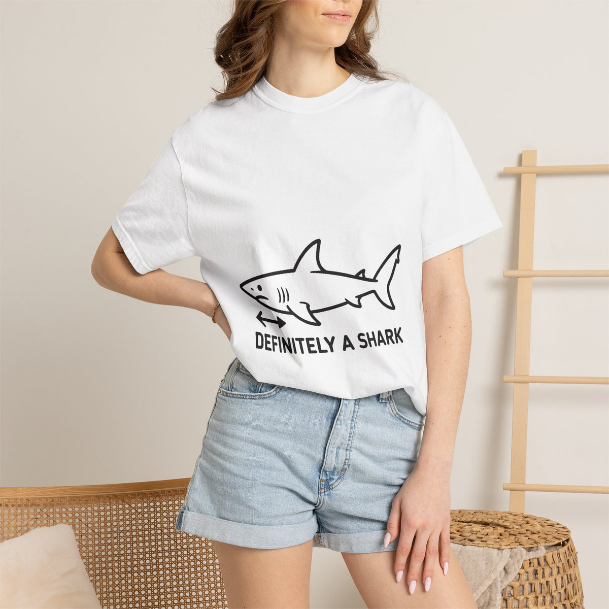 Definitely A Shark Diagram Shirt, Funny Deadpan Meme Tee, Sarcastic Textbook Diagram T-Shirt, Shark Lover Gift