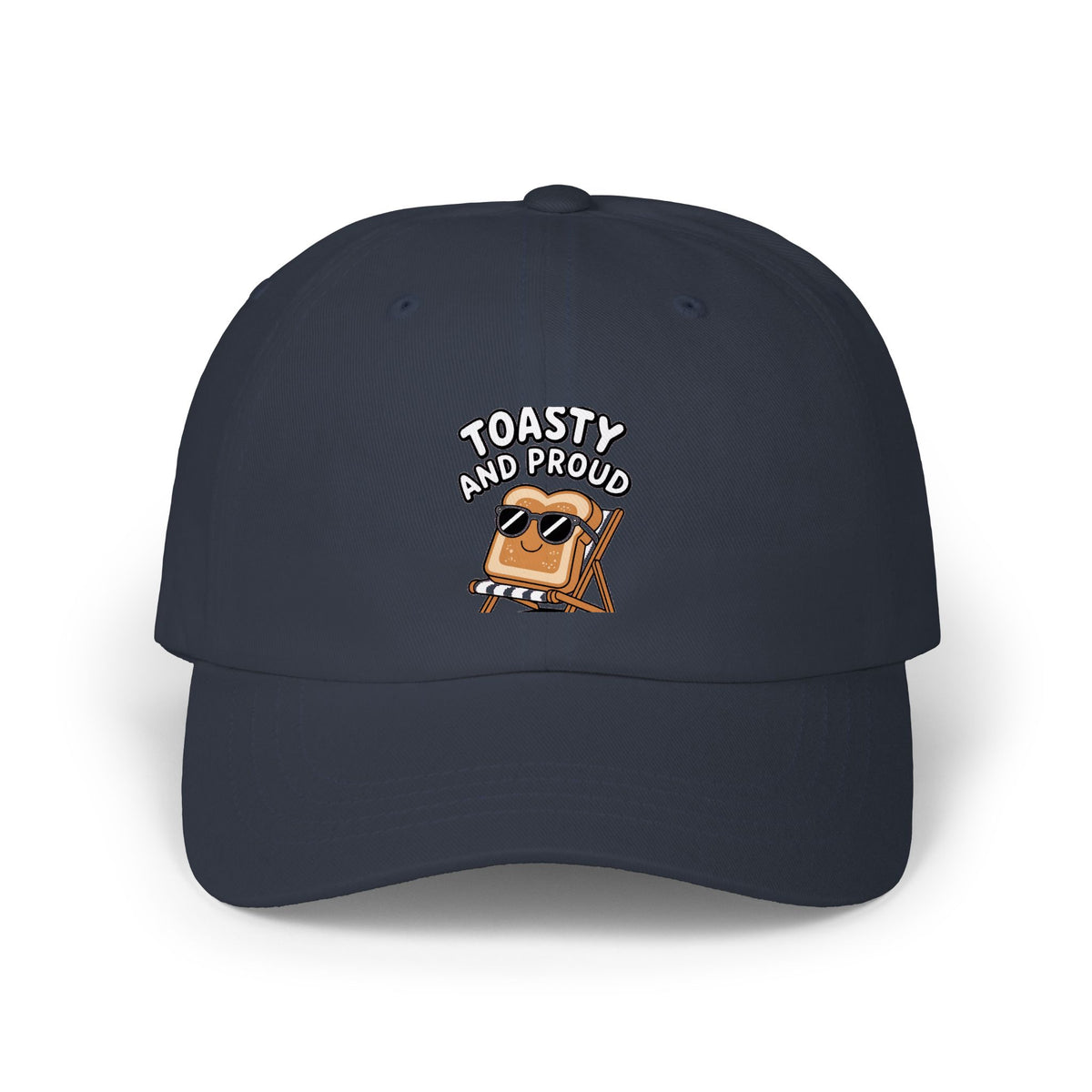 Toasty And Proud Dad Hat, Funny Toast Bread Embroidered Cap, Cute Sunglasses Toast Beach Chair Hat, Funny Food Lover Gift