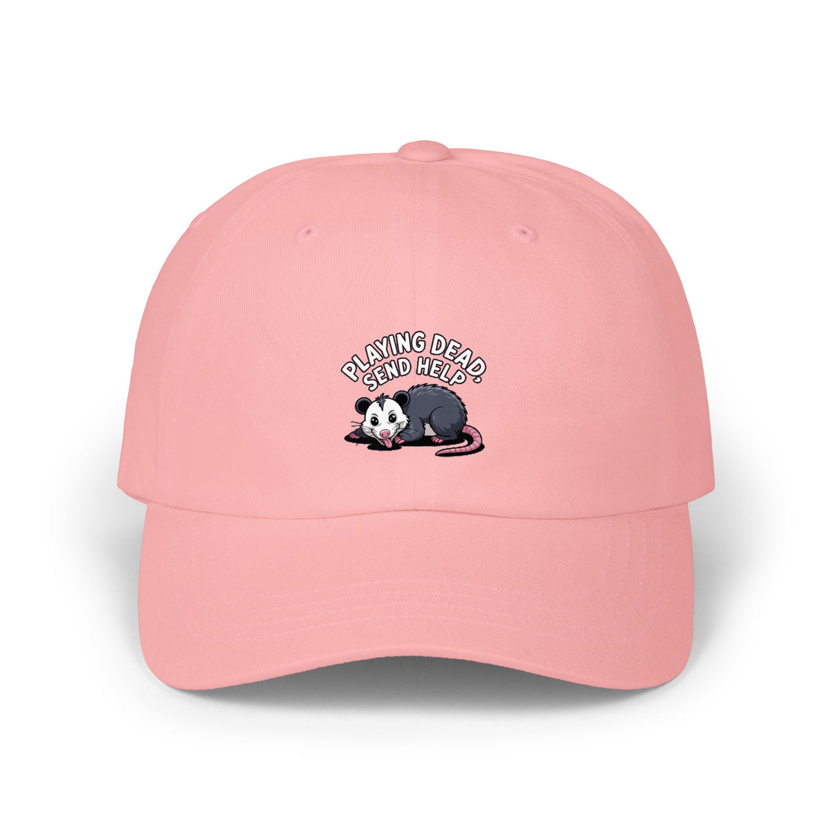 Funny Opossum Dad Hat, Playing Dead Send Help Cap, Cute Possum Embroidered Patch Style Hat, Funny Animal Gift