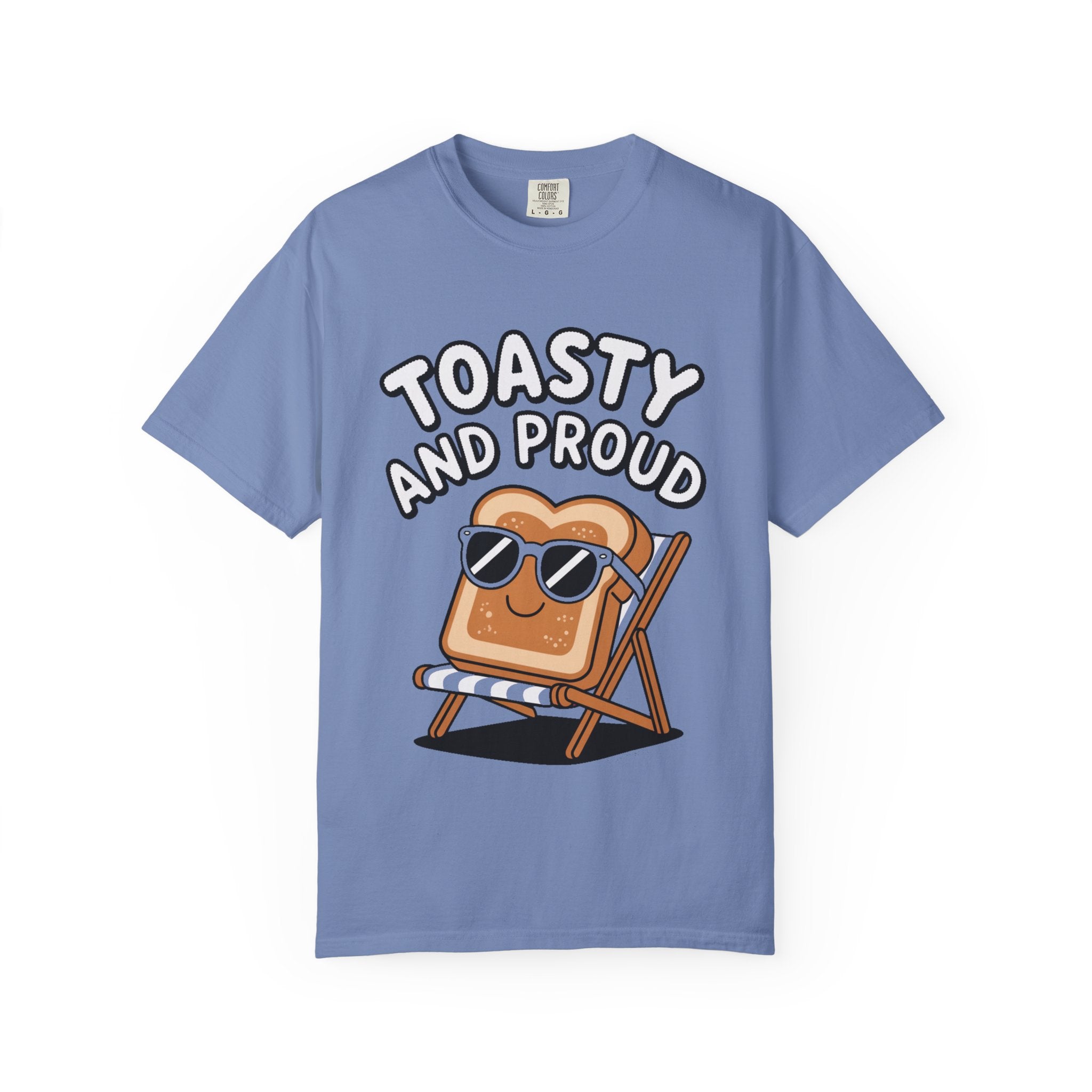 Toasty And Proud Bread Shirt, Funny Toast Sunglasses T-Shirt, Cute Beach Chair Bread Tee, Summer Vacation Gift