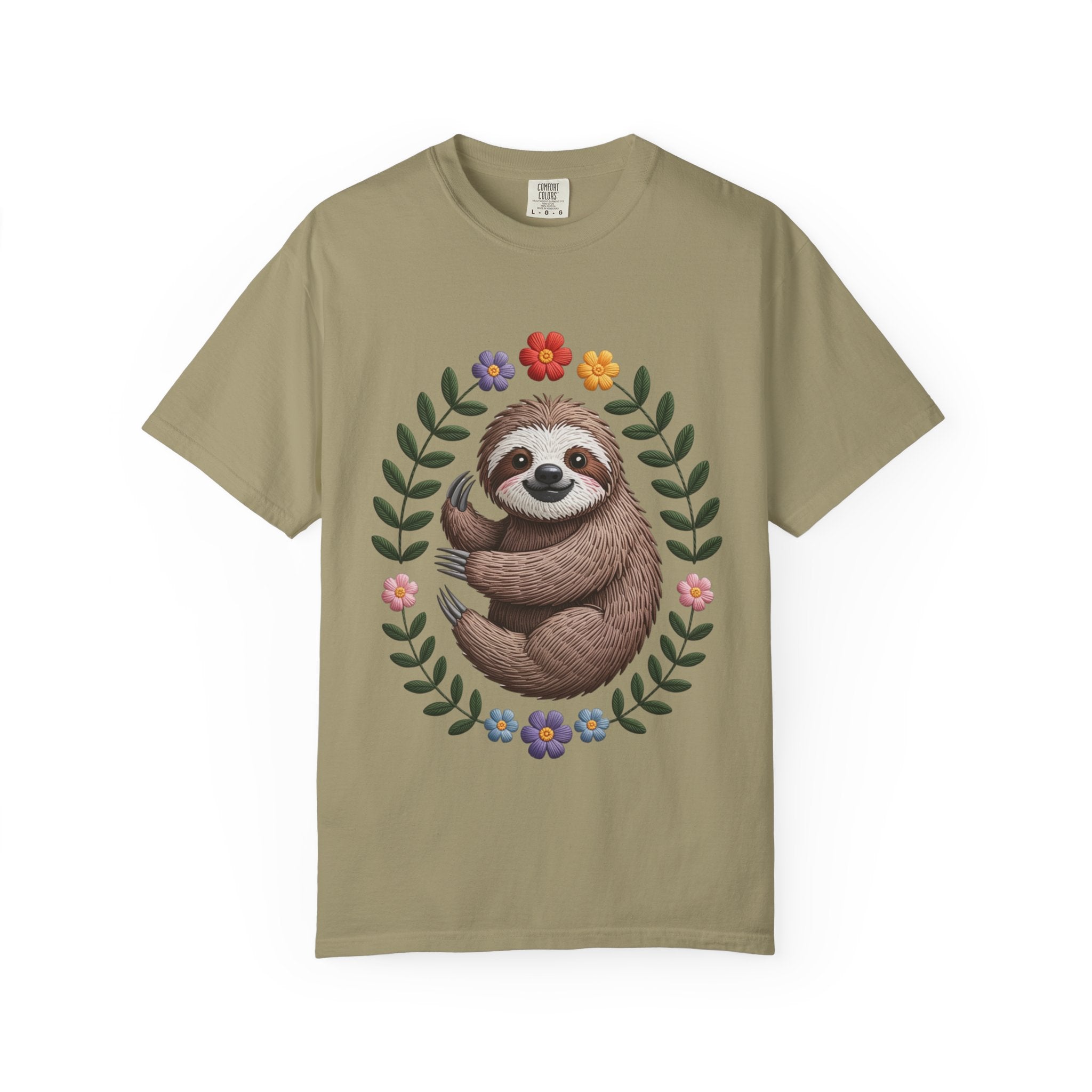Floral Sloth T-Shirt