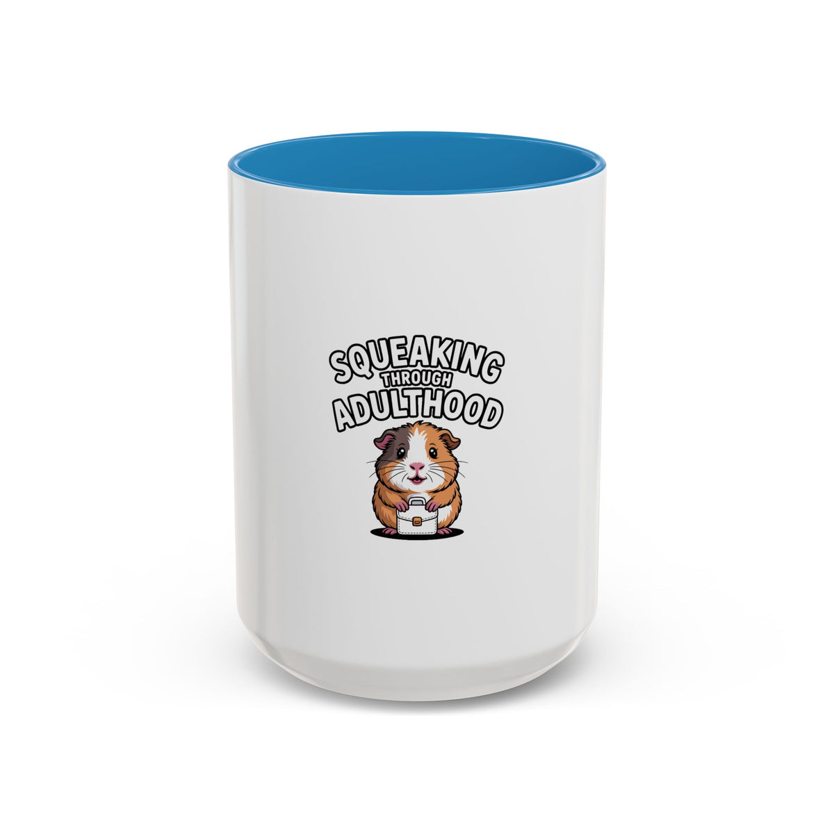 Guinea Pig Adulting Mug, Funny Squeaking Through Adulthood Coffee Cup, Cute Guinea Pig Gift for Coworker, Adulting Is Hard Mug