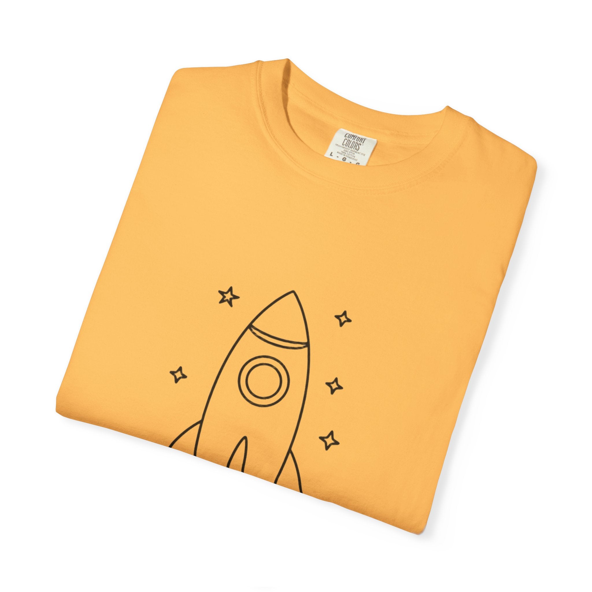 Rocket Ship Line Art Shirt, Minimalist Chase The Stars T-Shirt, Single Line Space Tee, Cute Rocket Tattoo Style Shirt Gift