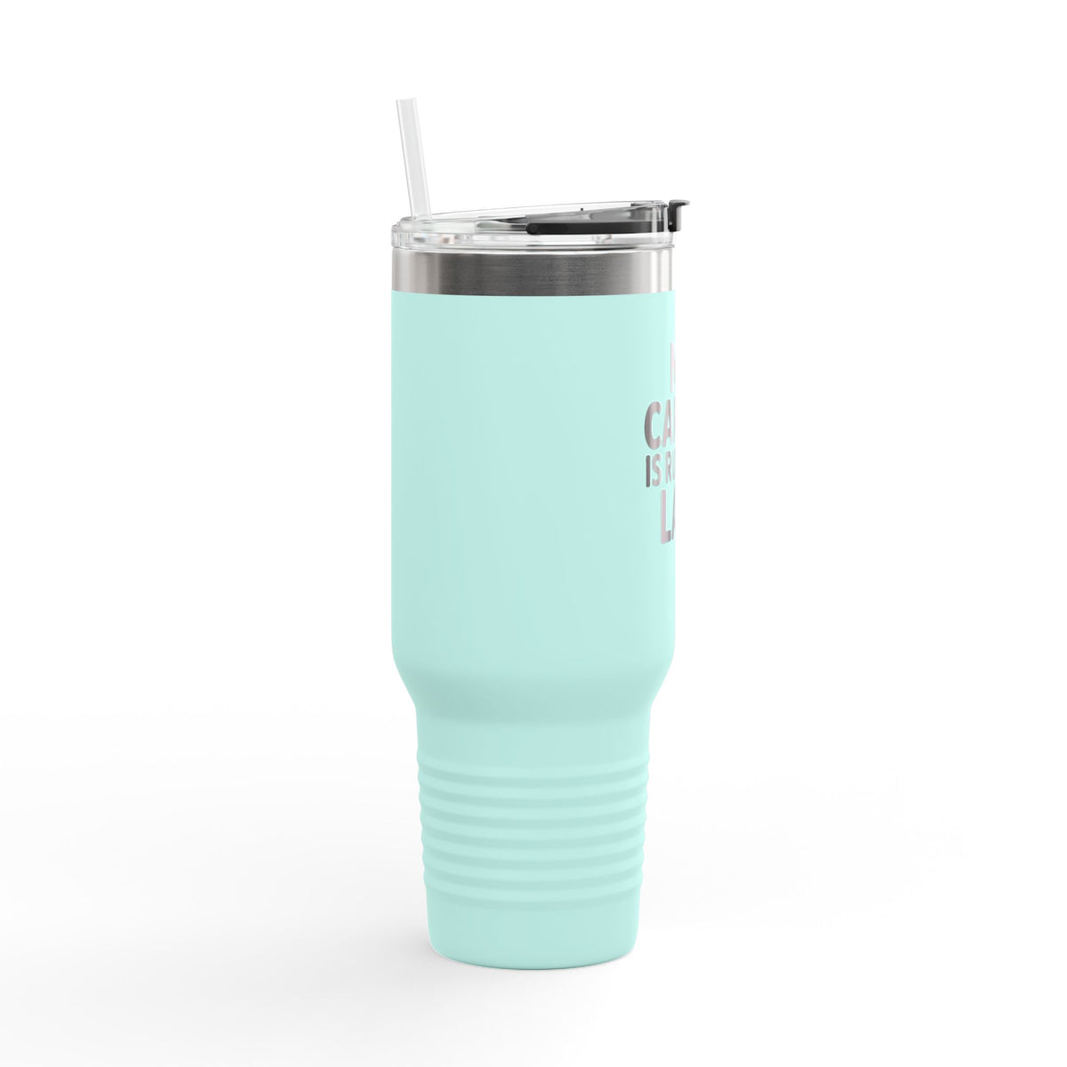My Cardio Is Running Late Tumbler, Funny Gym Quote 40oz Mug, Sarcastic Fitness Travel Cup, Workout Humor Gift for Her Him