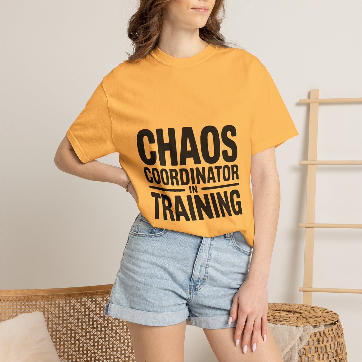 Chaos Coordinator In Training Shirt, Funny Bold Typography Tee, Sarcastic Mom Life T-Shirt, Gift for New Parents or Teachers
