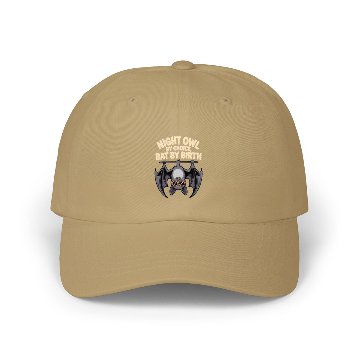 Night Owl By Choice Bat Dad Hat, Funny Bat Embroidered Cap, Cute Bat Lover Gift, Halloween Dad Cap, Sunglasses Bat Baseball Hat