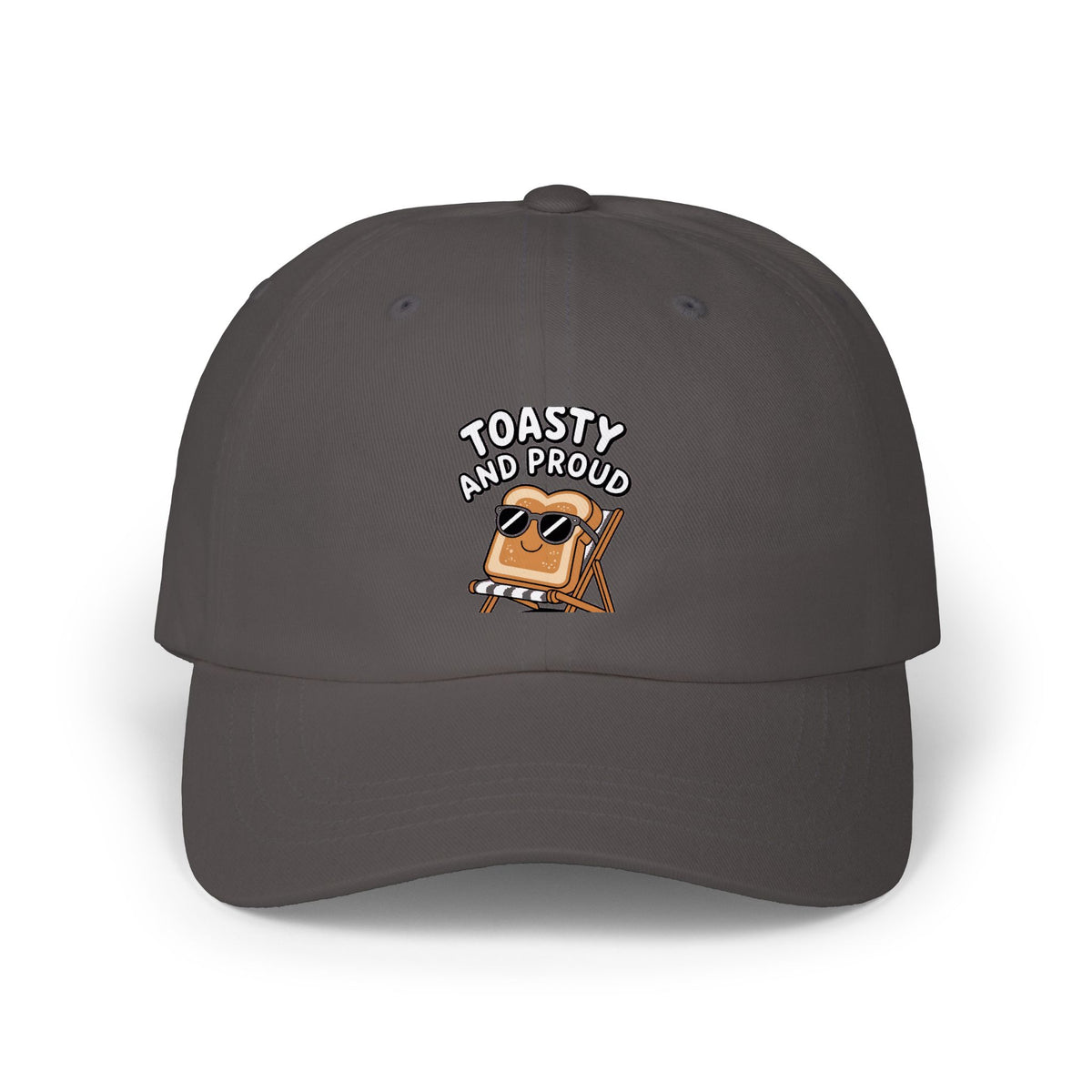 Toasty And Proud Dad Hat, Funny Toast Bread Embroidered Cap, Cute Sunglasses Toast Beach Chair Hat, Funny Food Lover Gift