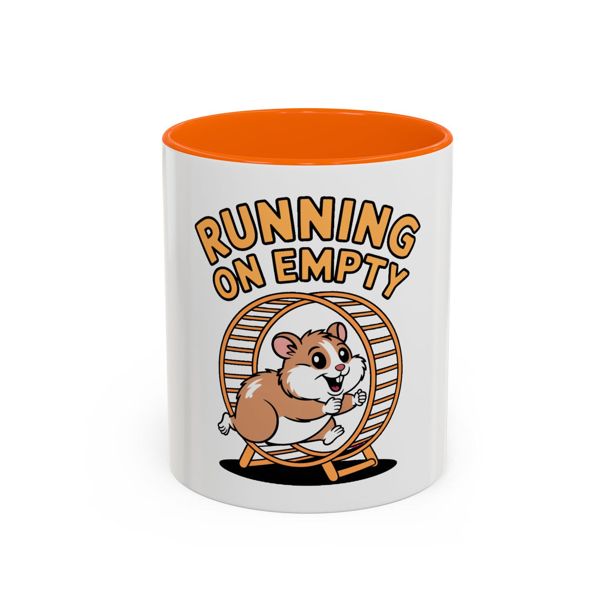 Running On Empty Hamster Mug, Funny Tired Hamster Coffee Cup, Cute Exhausted Wheel Runner Gift, Sarcastic Coffee Mug for Coworker
