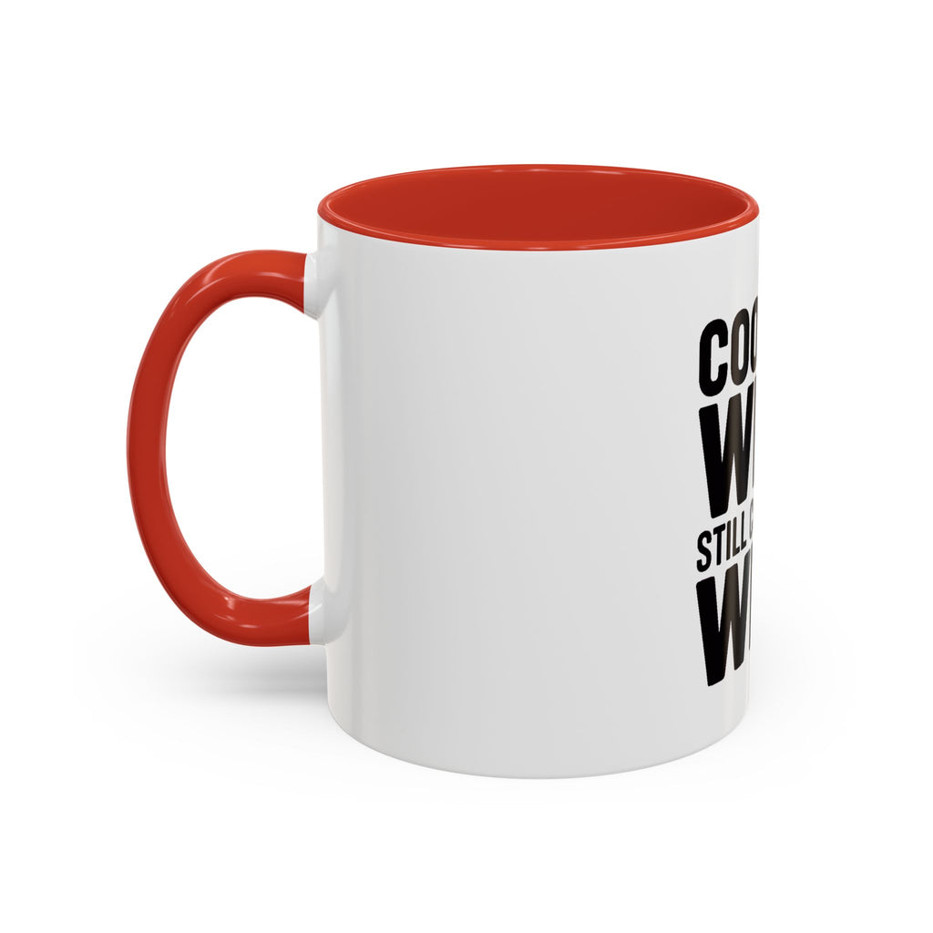Cooking Wine Still Counts Mug, Funny Wine Lover Gift, Sarcastic Kitchen Mug, Bold Typography Coffee Cup, Gift for Wine Mom