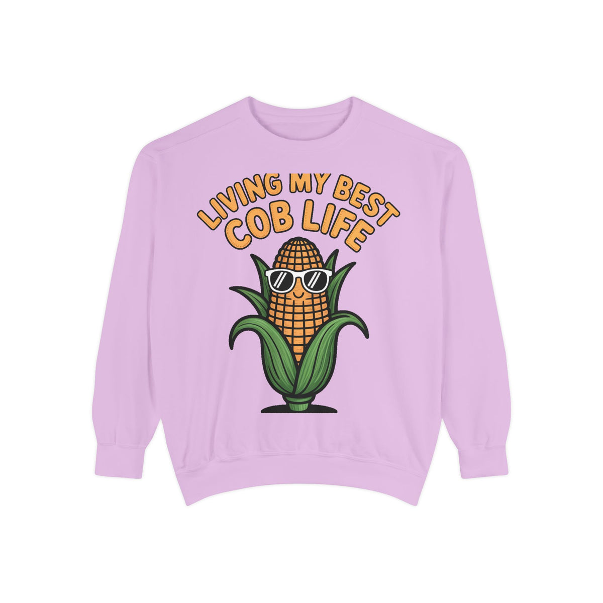Best Cob Life Corn Sweatshirt, Funny Corn Sunglasses Crewneck, Cute Vegetable Pun Shirt, Garden Lover Gift, Embroidered Patch Style