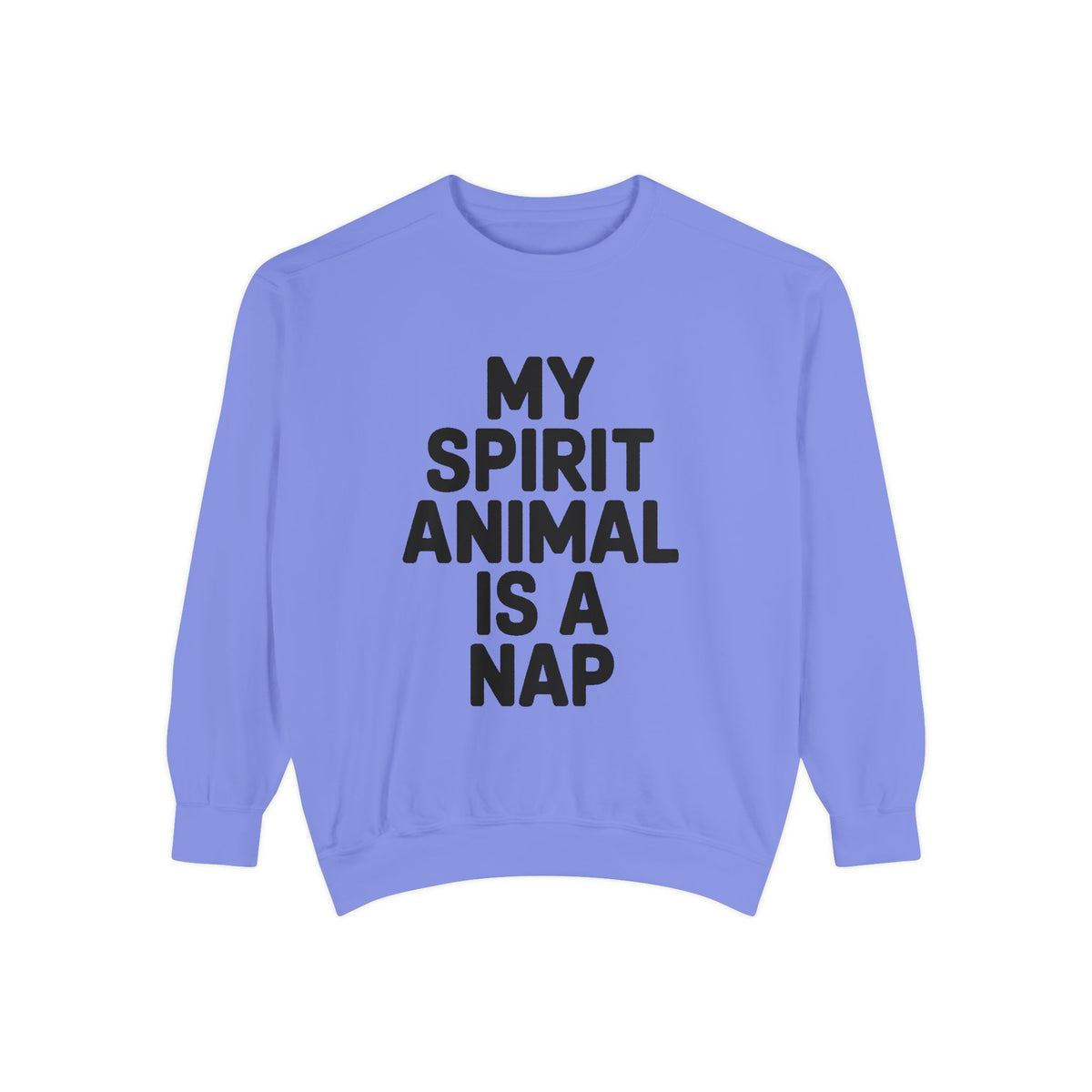 My Spirit Animal Is A Nap Sweatshirt, Funny Nap Lover Crewneck, Lazy Day Embroidered Sweatshirt Gift