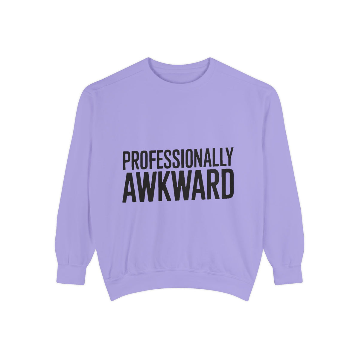 Professionally Awkward Sweatshirt, Funny Embroidered Crewneck, Minimalist Typography Sweatshirt, Sarcastic Coworker Gift