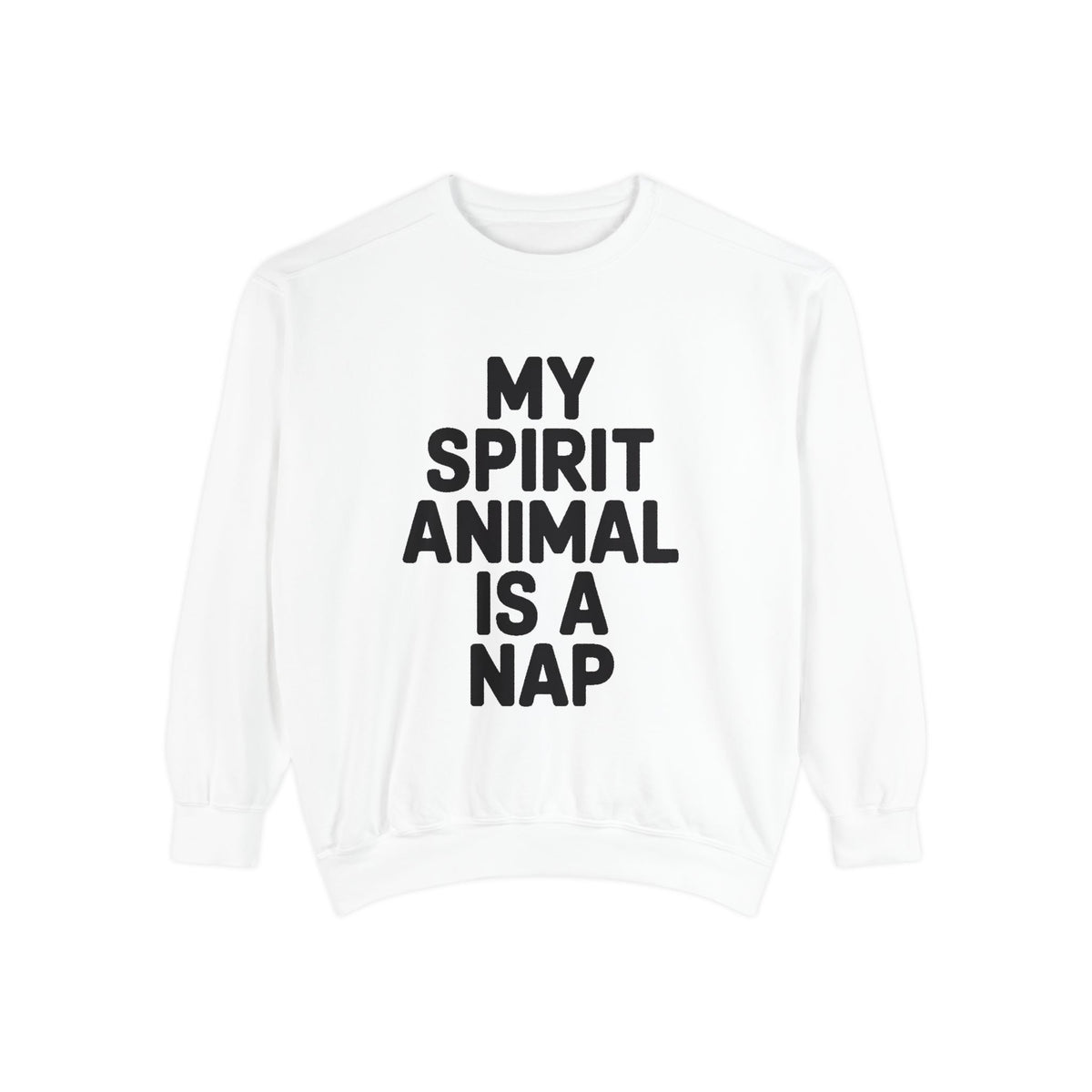 My Spirit Animal Is A Nap Sweatshirt, Funny Nap Lover Crewneck, Lazy Day Embroidered Sweatshirt Gift
