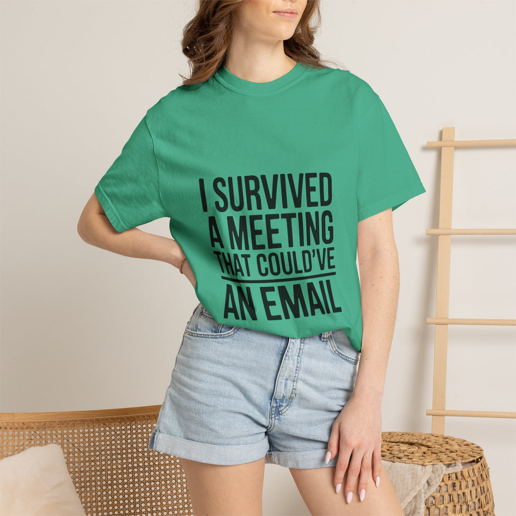 I Survived A Meeting That Could've Been An Email Shirt, Funny Office T-Shirt, Sarcastic Coworker Gift, Corporate Humor Tee