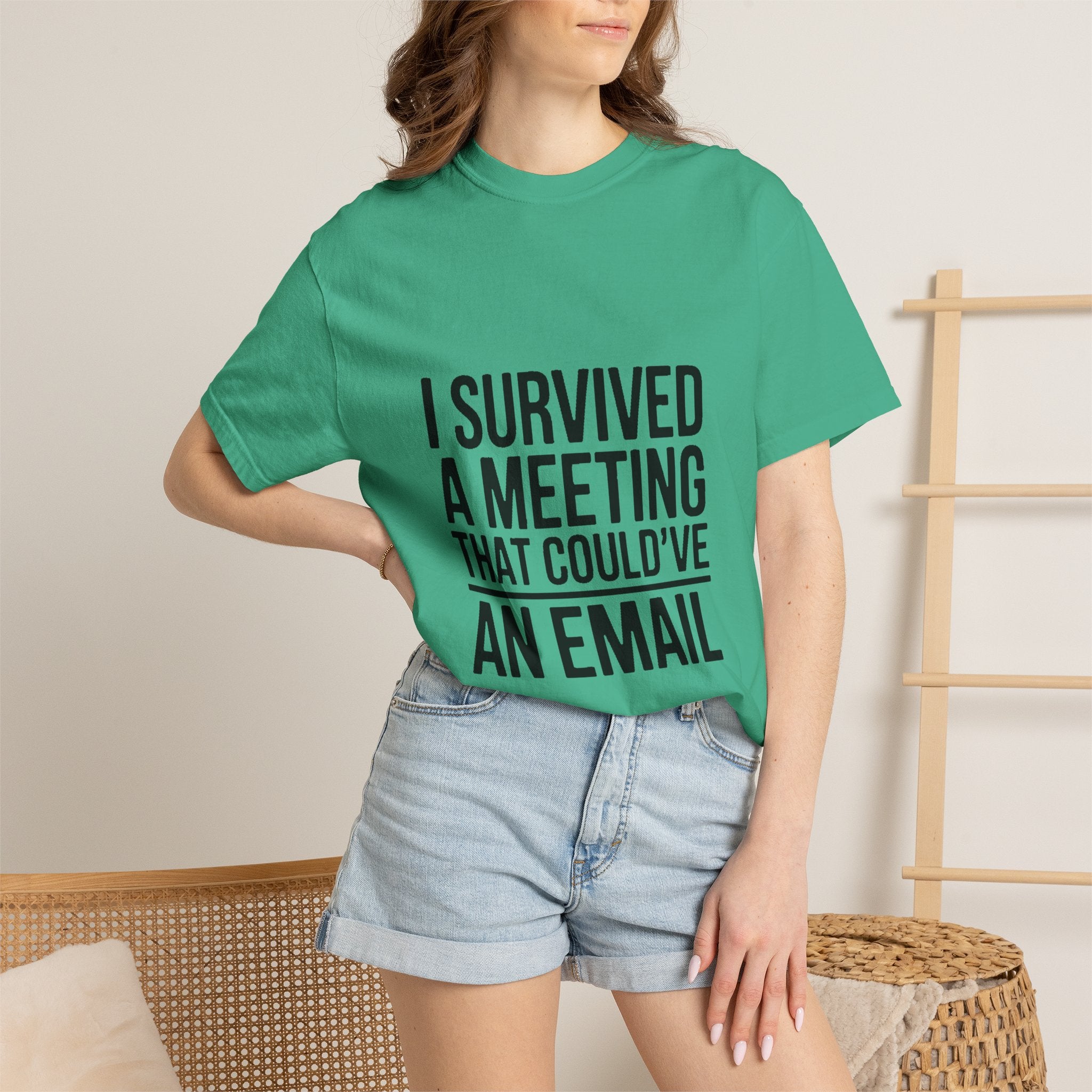 I Survived A Meeting That Could've Been An Email Shirt, Funny Office T-Shirt, Sarcastic Coworker Gift, Corporate Humor Tee