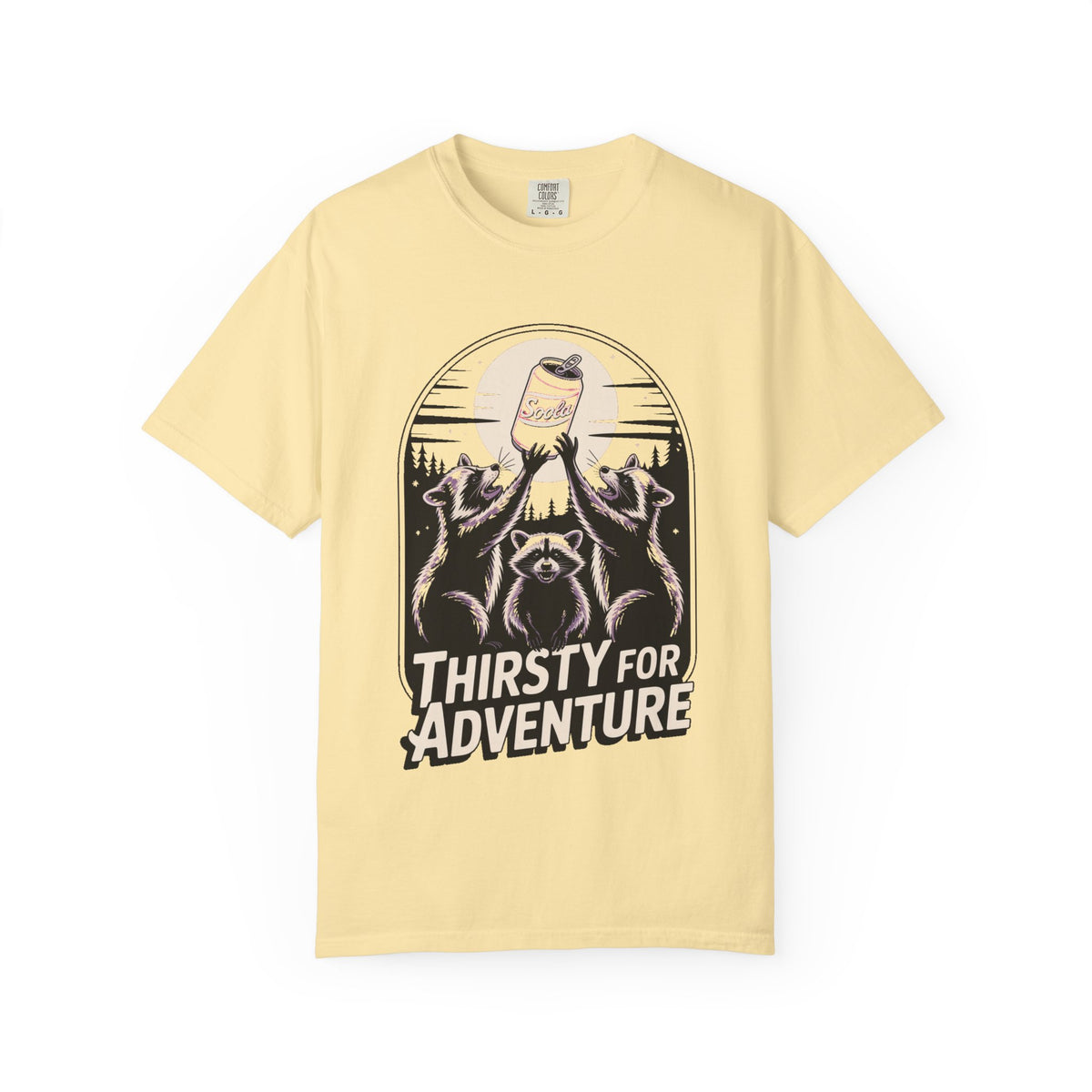 Thirsty For Adventure Raccoons Shirt, Funny Vintage Raccoon T-Shirt, Retro Soda Poster Tee, Camping Gift