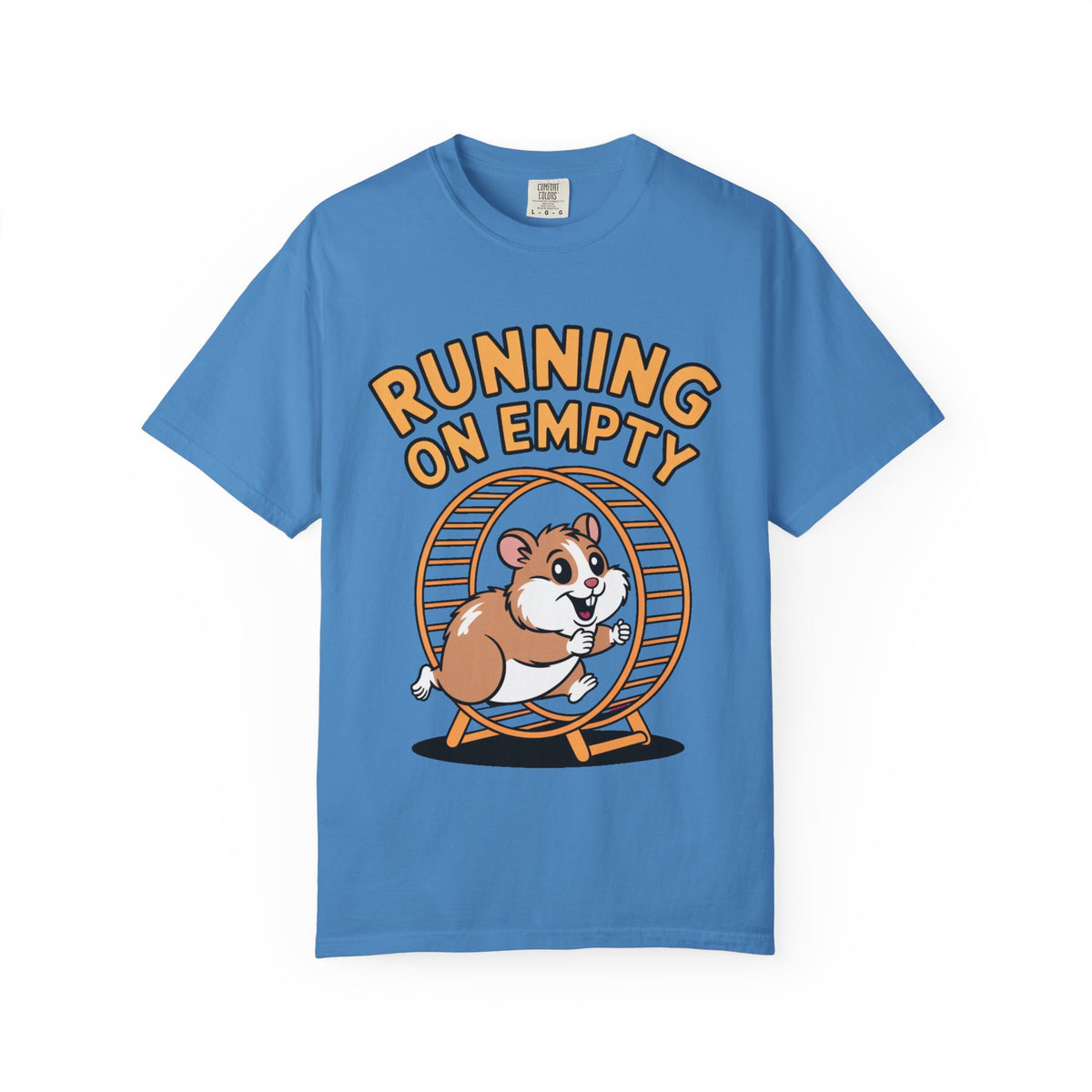Running On Empty Hamster Shirt, Funny Tired Hamster T-Shirt, Exhausted Wheel Runner Tee, Funny Gift for Tired Friend