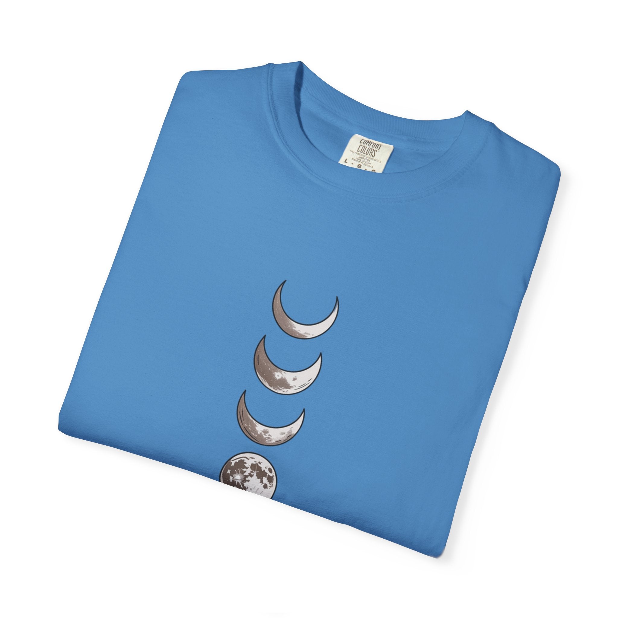 Moon Phases Boho Shirt, Minimalist Line Art Moon T-Shirt, Celestial Boho Tee, Hand Drawn Moon Cycle Shirt Gift