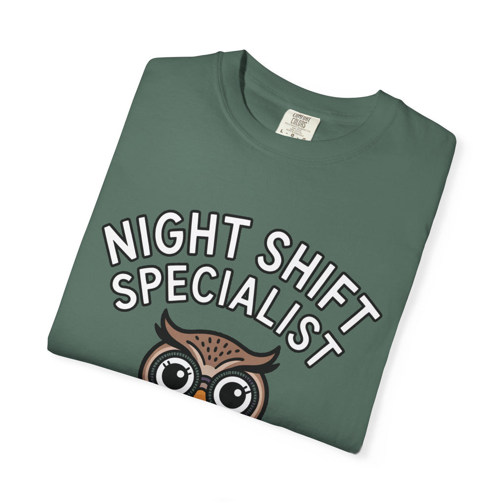 Night Shift Owl Shirt, Funny Night Shift Specialist T-Shirt, Cute Owl With Glasses Tee, Nurse Gift, Night Owl Lover Gift
