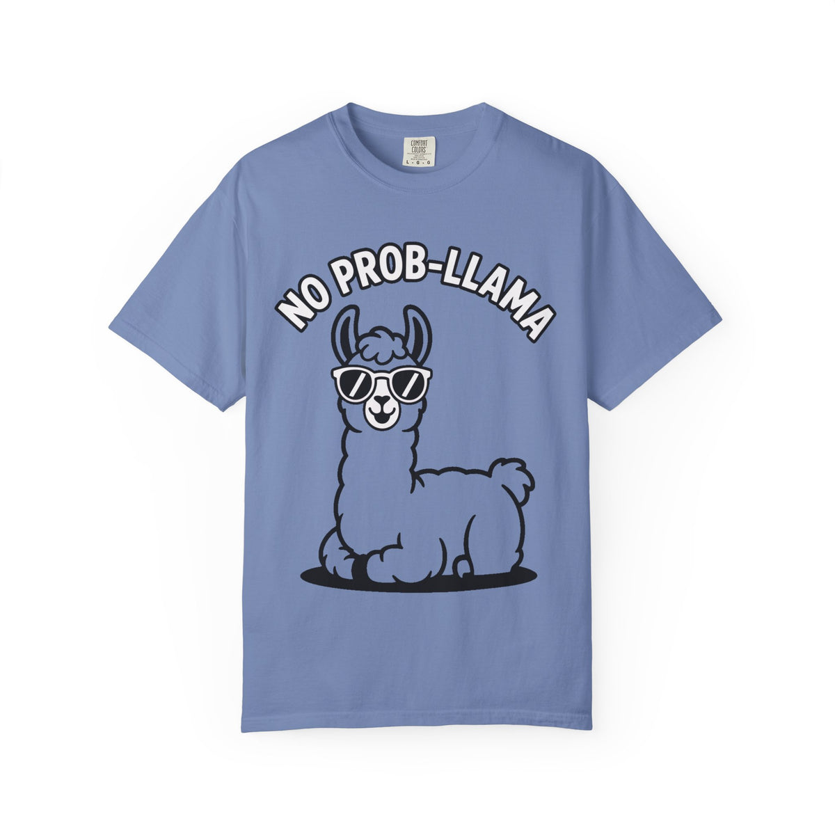 No Prob Llama Shirt, Funny Llama T-Shirt, Cute Llama Sunglasses Tee, Llama Lover Gift, Garment Dyed Unisex Shirt