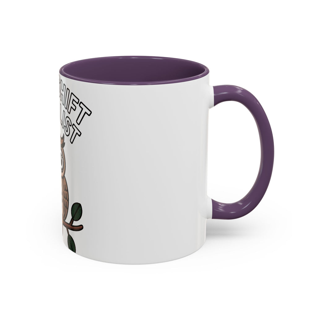 Night Shift Owl Mug, Funny Night Shift Specialist Coffee Cup, Cute Owl Lover Gift, Nurse Coworker Gift Mug