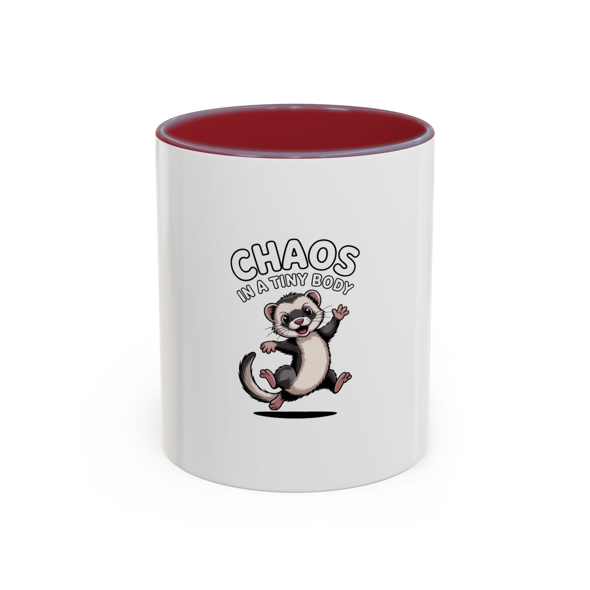 Funny Ferret Mug, Chaos In A Tiny Body Mug, Cute Ferret Lover Gift, Ferret Owner Coffee Cup, Funny Pet Mug Gift
