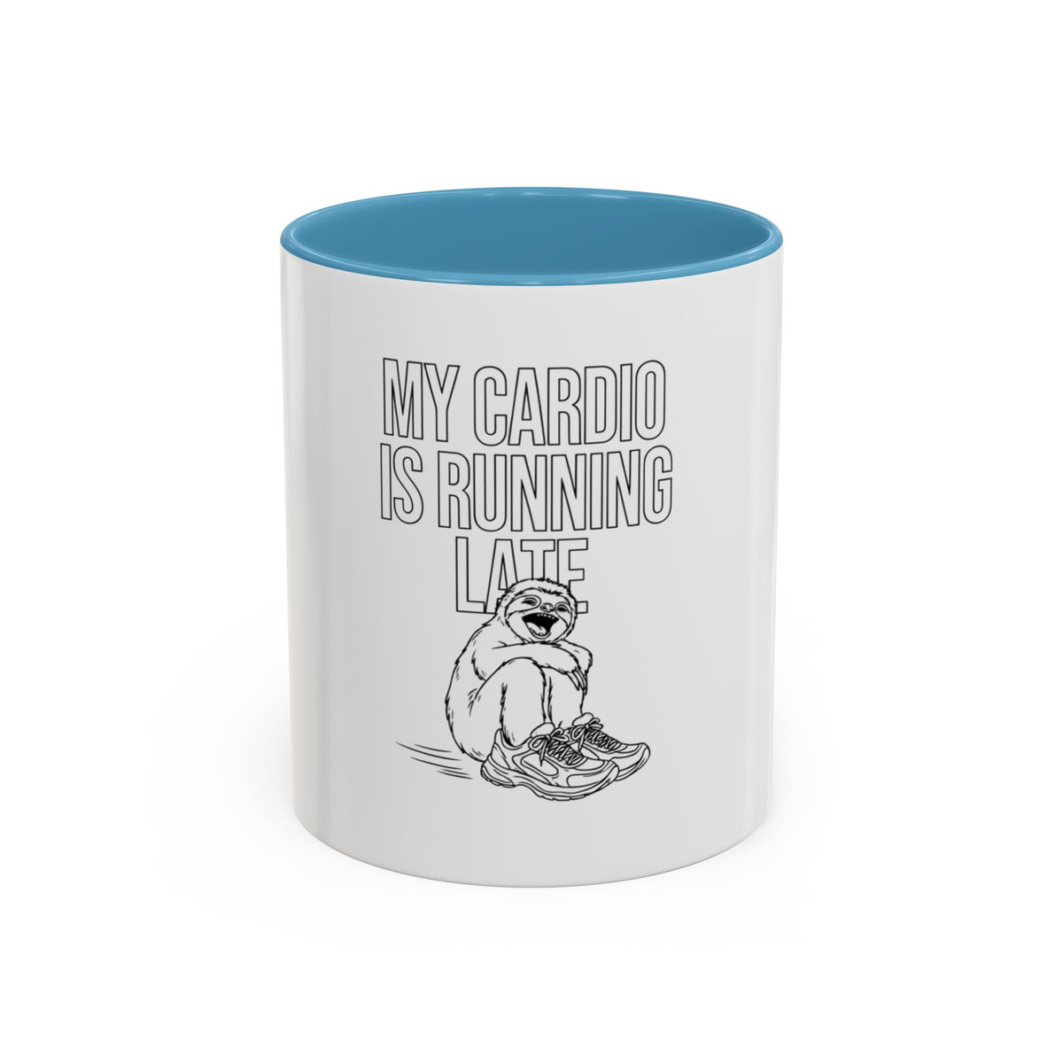 Coffee Mug — "My Cardio Is Running Late" Lazy Sloth Funny Gift