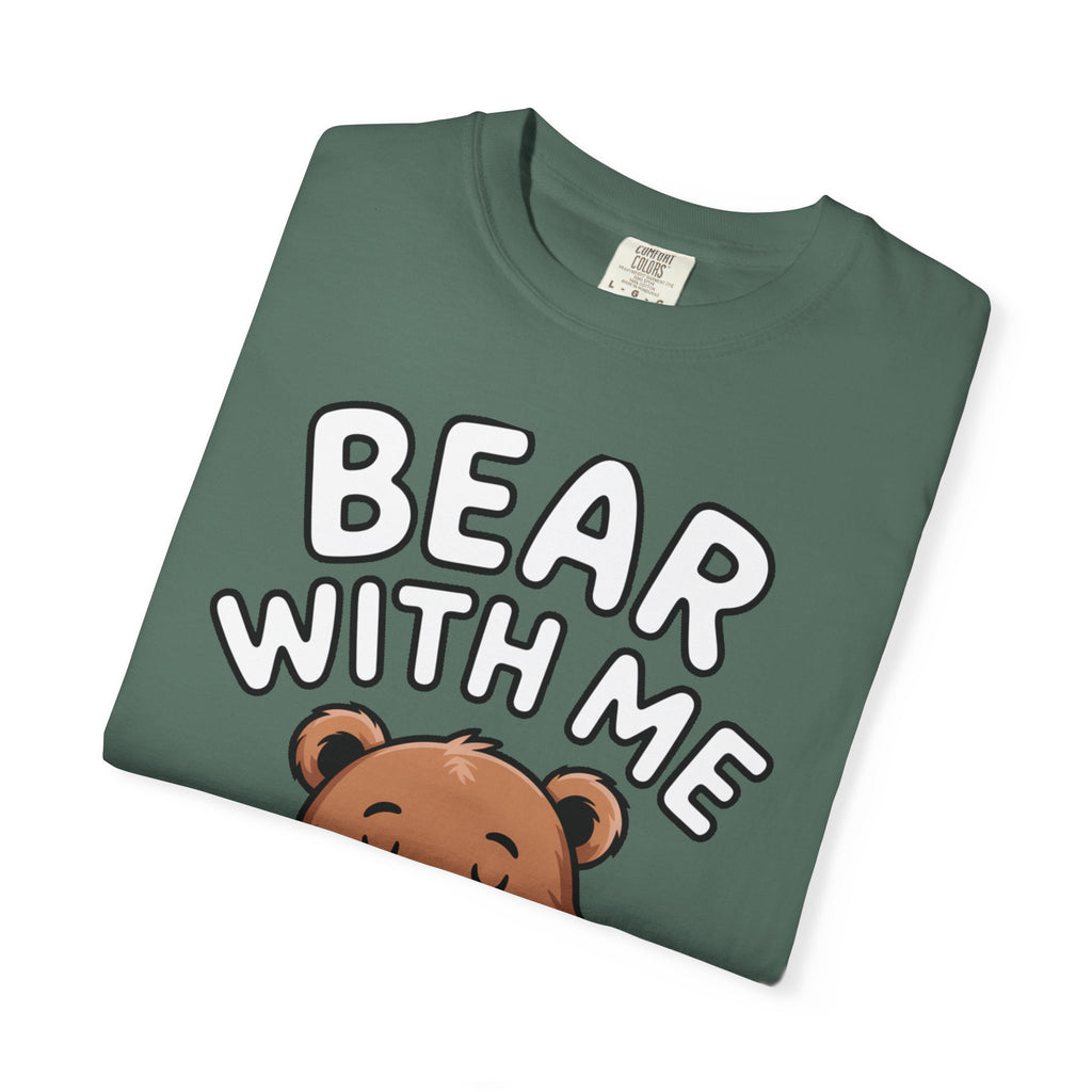 Bear With Me Shirt, Cute Sleepy Bear T-Shirt, Funny Bear Hug Pillow Tee, Cozy Introvert Gift