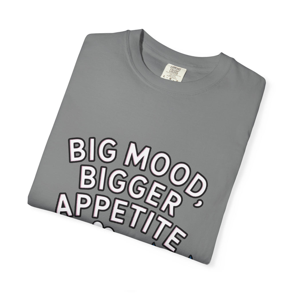 Funny Whale Shirt, Big Mood Bigger Appetite T-Shirt, Cute Snack Lover Tee, Foodie Gift for Whale Lovers
