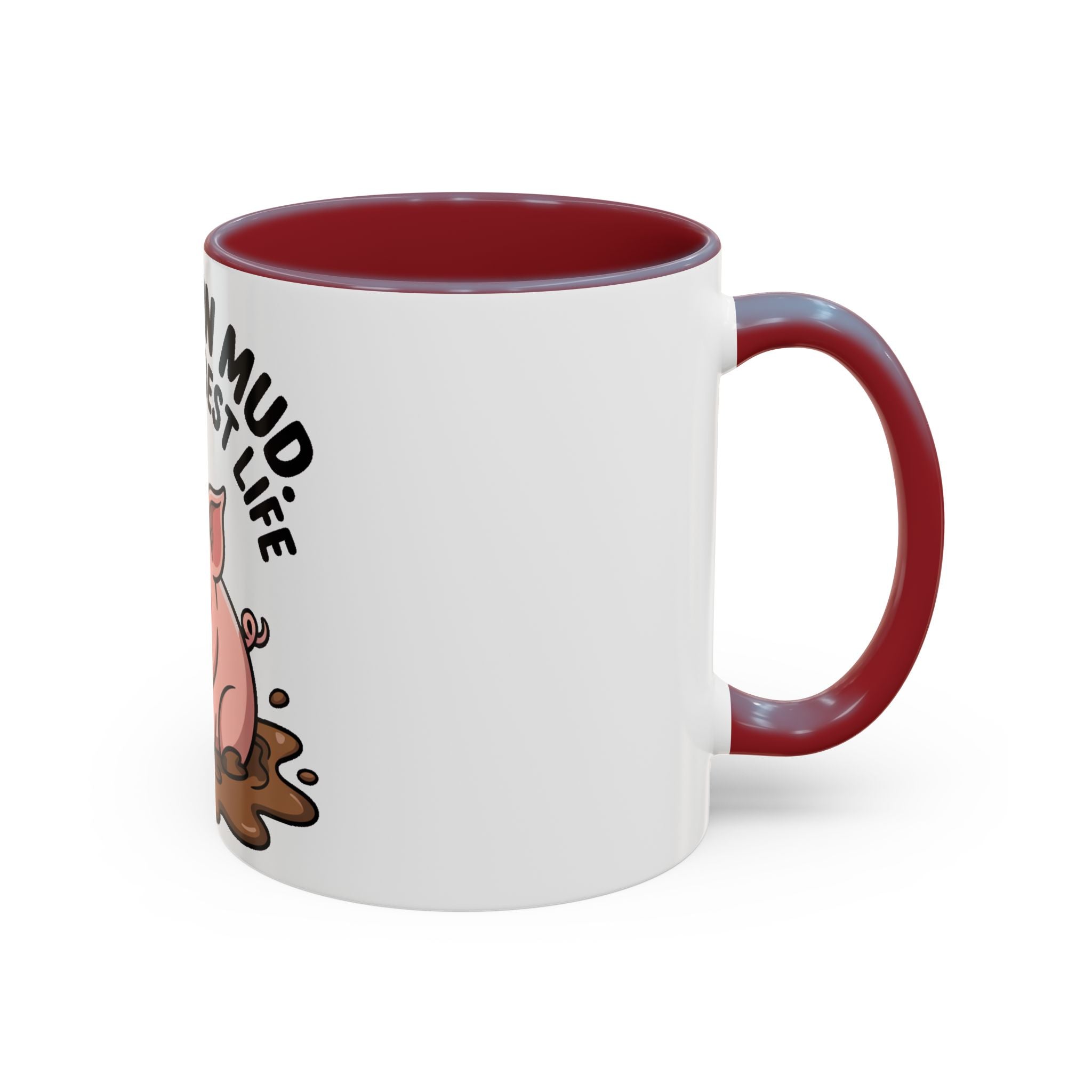 Living My Best Life Pig Mug, Funny Pig Coffee Mug, Rolling In Mud Cute Pig Gift, Farm Animal Lover Mug, Cute Pig Lover Present