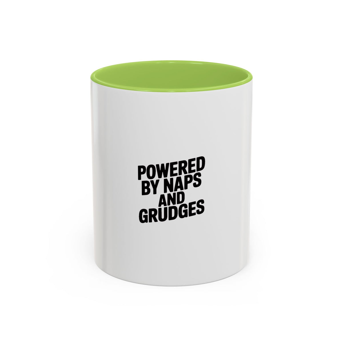 Powered By Naps And Grudges Mug, Funny Sarcastic Coffee Mug, Introvert Gift, Bold Typography Mug, Sassy Quote Coffee Cup Gift