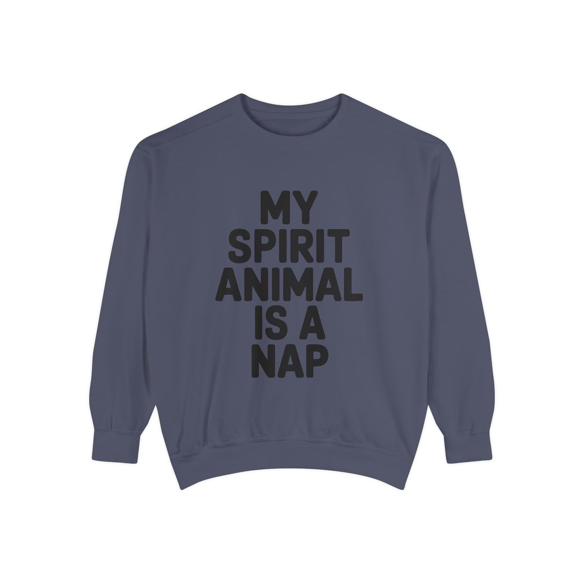 My Spirit Animal Is A Nap Sweatshirt, Funny Nap Lover Crewneck, Lazy Day Embroidered Sweatshirt Gift