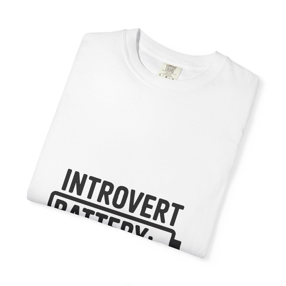 Introvert Battery Low Shirt, Funny Introvert Battery 12% Tee, Social Anxiety Humor T-Shirt, Sarcastic Gift for Introverts