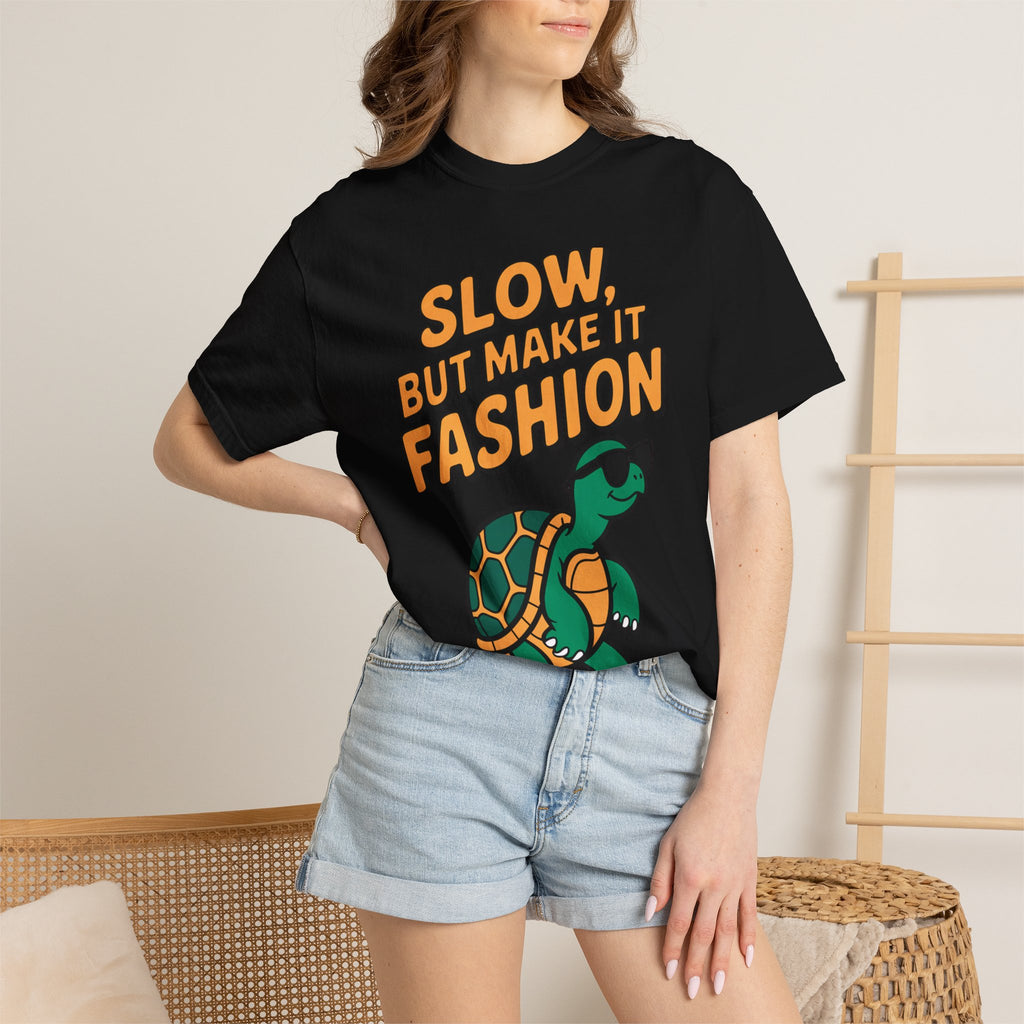 Slow But Fashion Turtle Shirt, Funny Turtle Sunglasses T-Shirt, Cute Turtle Lover Gift, Sarcastic Animal Tee
