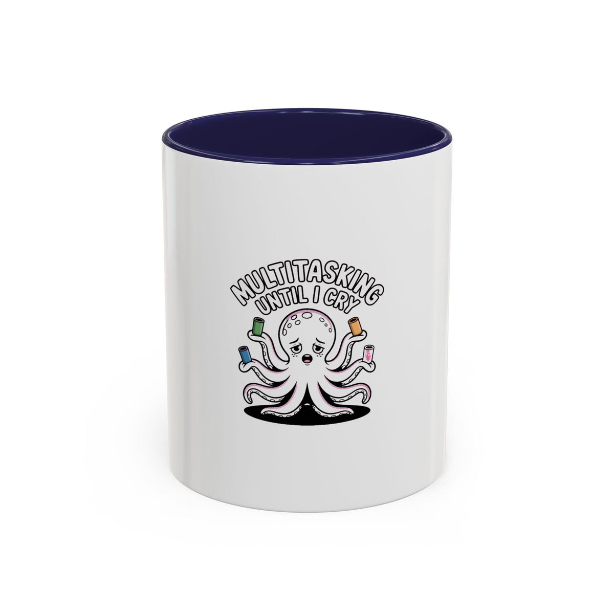 Multitasking Octopus Mug, Funny Stressed Octopus Coffee Cup, Busy Mom Gift, Work From Home Mug, Sarcastic Office Gift for Coworker