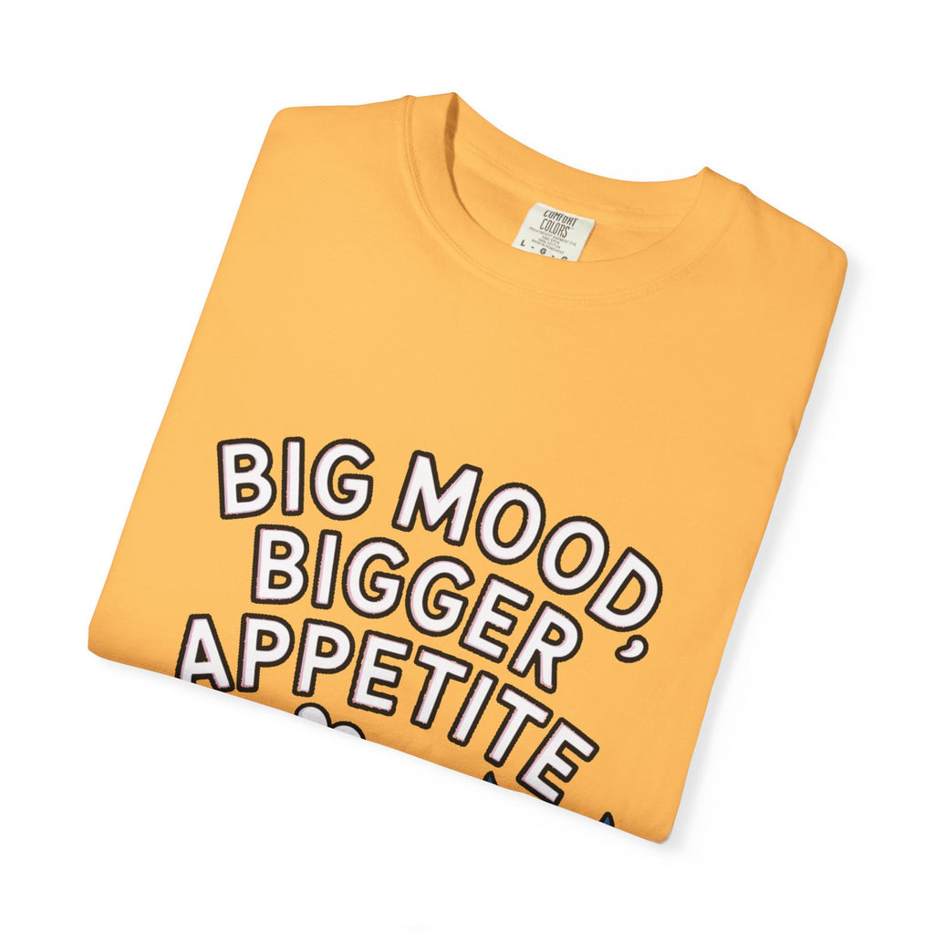 Funny Whale Shirt, Big Mood Bigger Appetite T-Shirt, Cute Snack Lover Tee, Foodie Gift for Whale Lovers