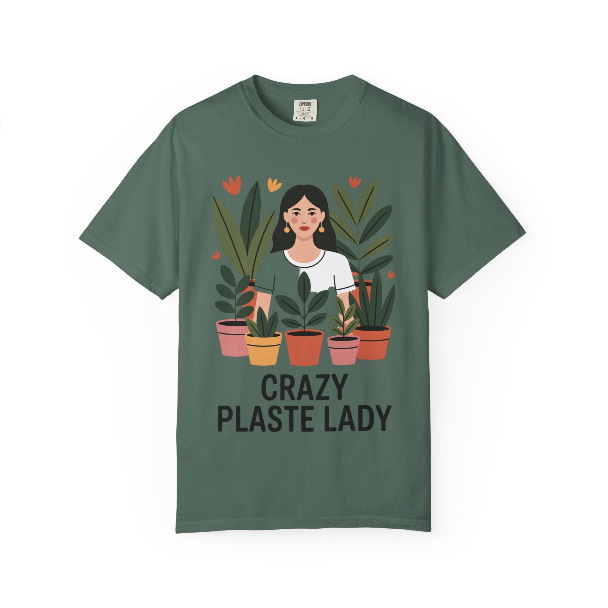 Crazy Plant Lady Shirt, Cute Plant Lover T-Shirt, Botanical Illustration Tee, Funny Gardener Gift, Plant Mom Shirt for Women