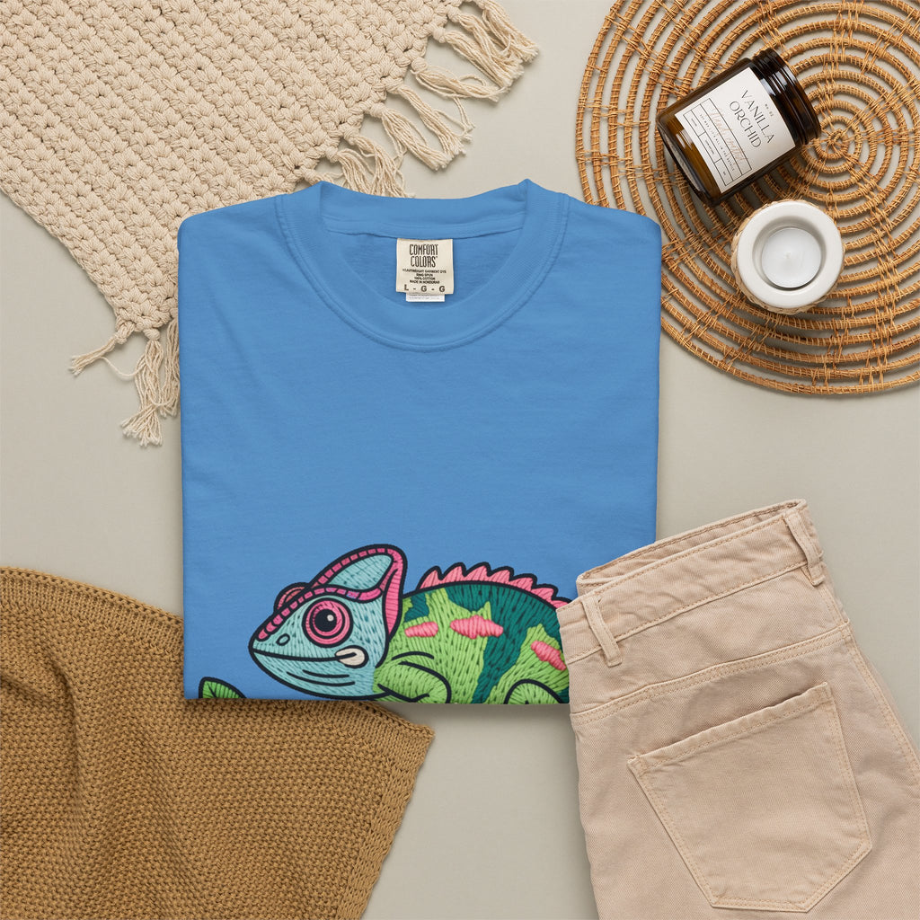 Cute Chameleon Shirt, Chameleon On A Branch T-Shirt, Cartoon Reptile Lover Gift, Funny Chameleon Tee
